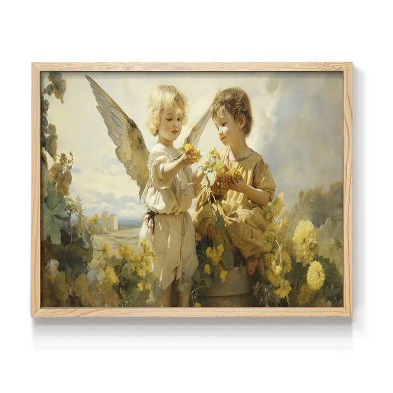 Angels From Above-XXI - Reproduction encadrée - Restickable, H 8 po x l 10 po, Encadré naturel