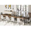 Ensemble de 2 tables de salle à manger spacieuses de 71 po de style campagnard brun pour 8 à 12 tables rectangulaires en bois brun avec pieds réglables, idéales pour la cuisine, la salle à manger ou le salon-528696556