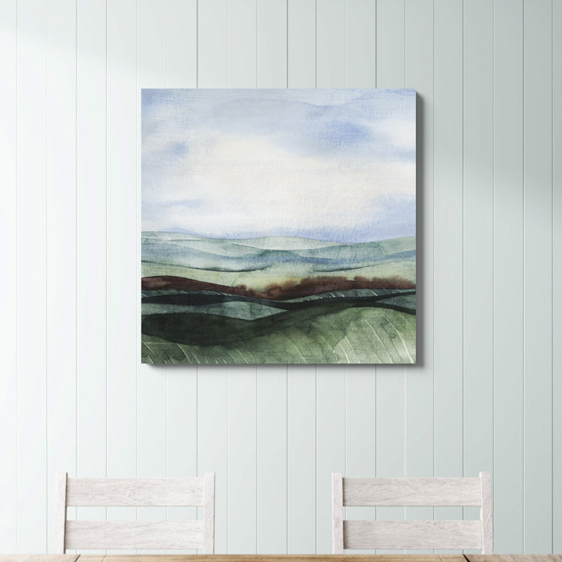 «Jeweltone Ridges II» par Grace Popp - reproduction d'art sur toile tendue, H 36 po x l 36 po