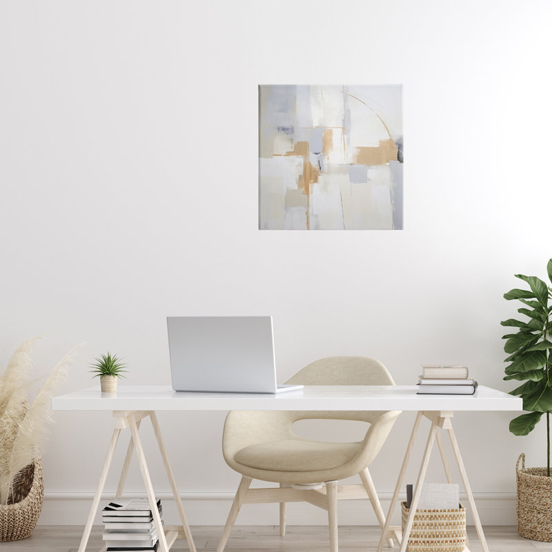 Toile visionnaire jaune subtile, design par Irena Orlov, H 17 po x l 17 po