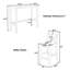 Ensemble repas avec 2 chaises de bar et table rectangulaire de 122 cm, idéal pour les petits espaces, couleur naturel et beige, structure robuste, repose-pieds pour un confort optimal