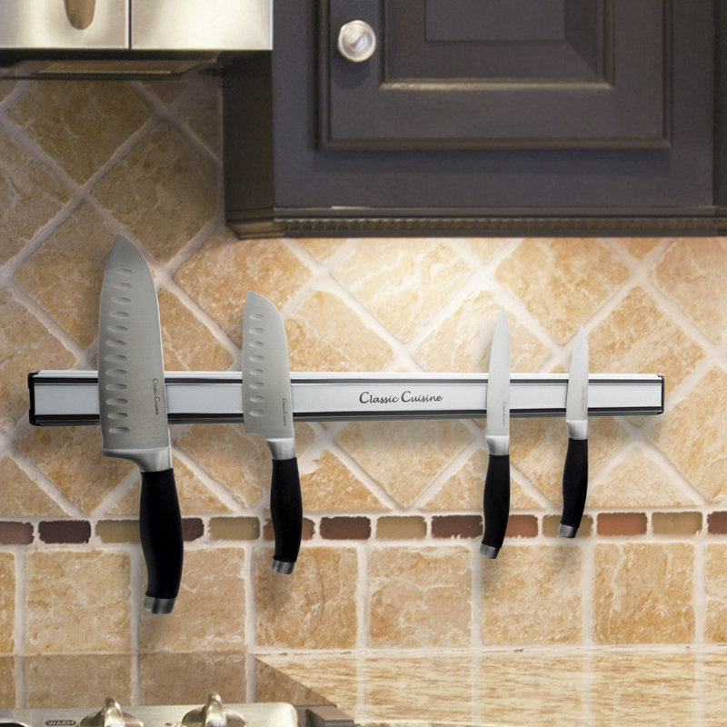 Porte-couteaux magnétique 16" à cuisine classique, 22 po