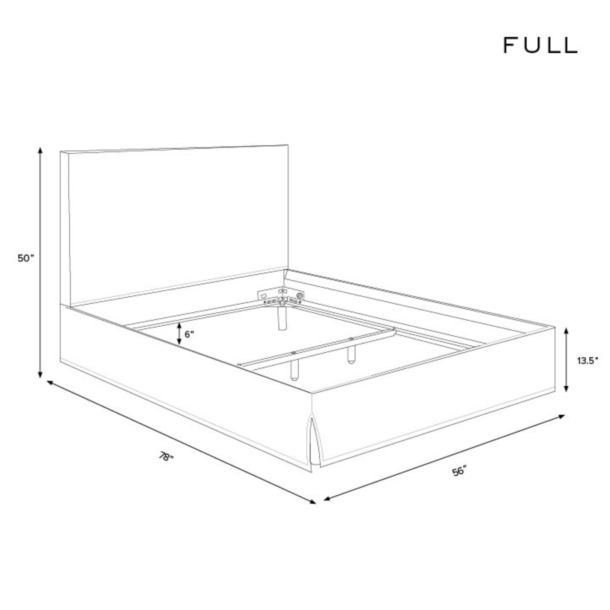 Stoffer Home x Cloth and Co. Maura Bed, Full, Zuma Charcoal Textured Linen