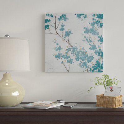 « bleu cerises », reproduction de peinture à l’acrylique sur toile tendue