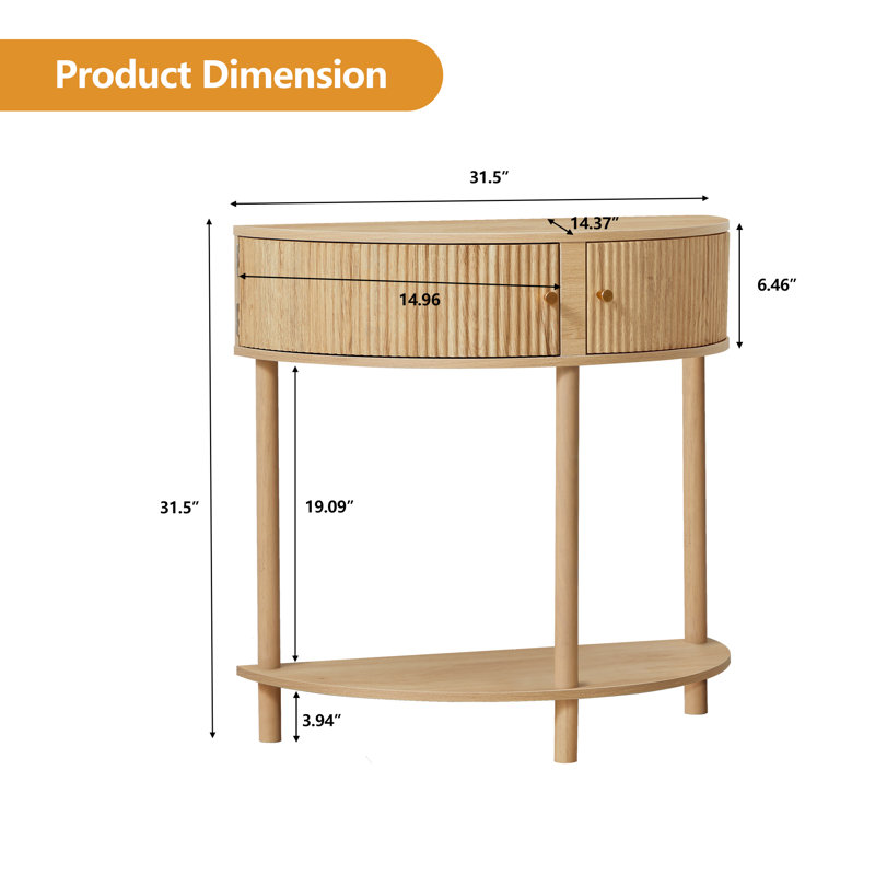 Console 31,5 po Farmhouse, Naturel