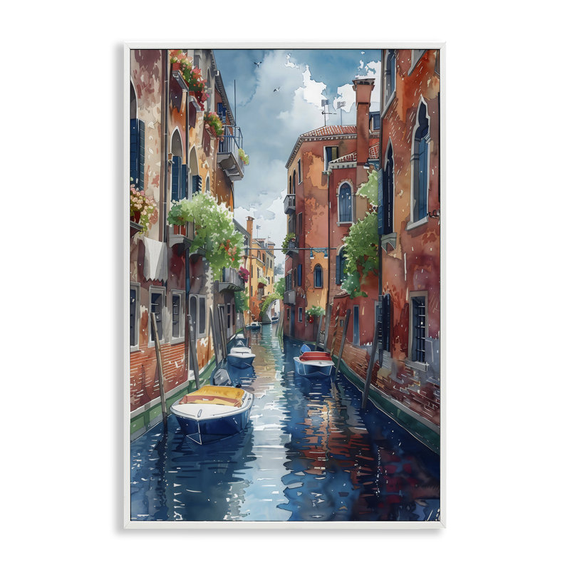«Sunny Days On The Canal», estampe numérique, design par LSR Creative Studio, H 24 po x l 16 po