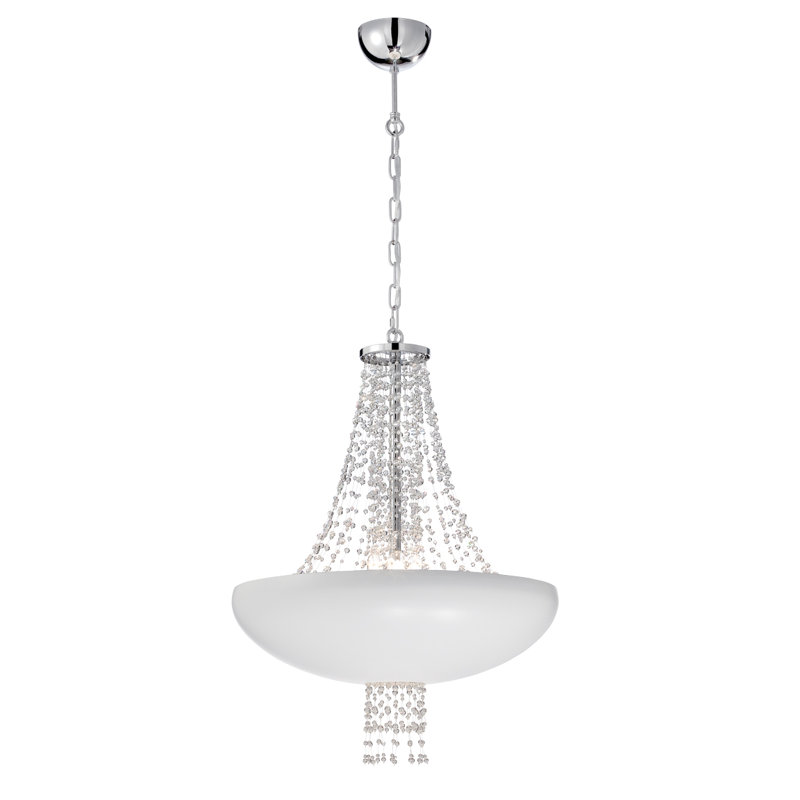 Lopez 9 - Light Dimmable Empire Chandelier, White
