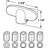 Operator Tee Handle, 1-1/8 in. x 2-3/8 in., Diecast, White, Universal