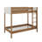 Twin-Over-Twin Bunk Bed Featuring  Fabric Headboard And Footboard Ladder
