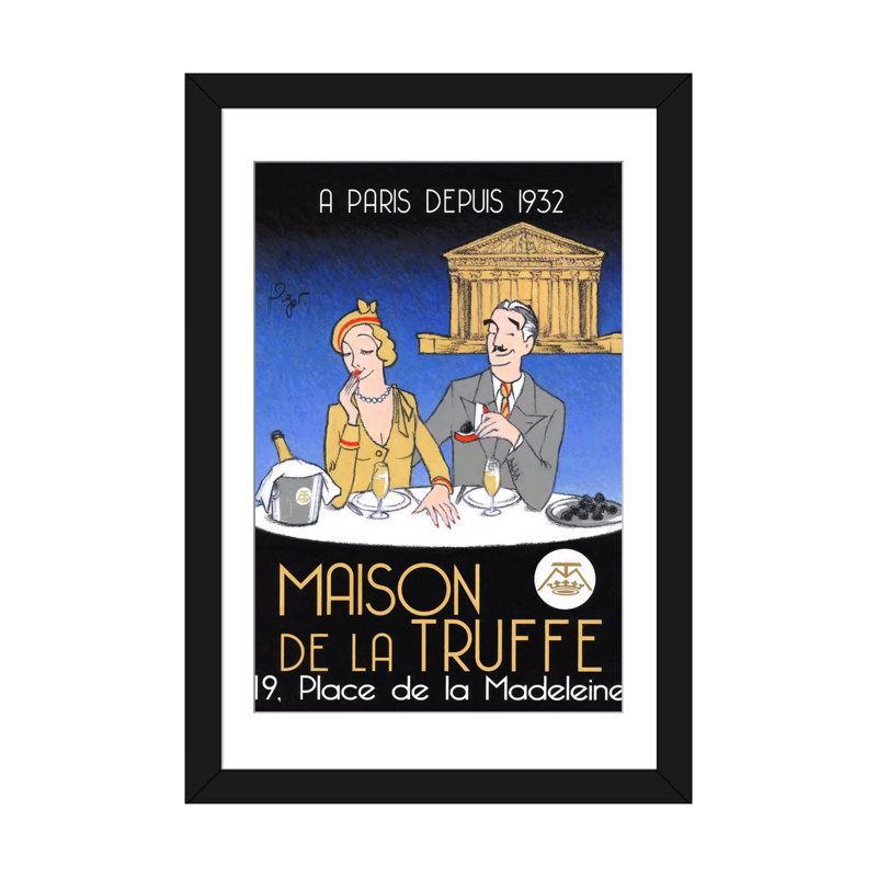 «Black Diamond», affiche vintage sur toile, H 24 po x l 16 po x P 1 po, Papier d'art encadré noir, Blanc