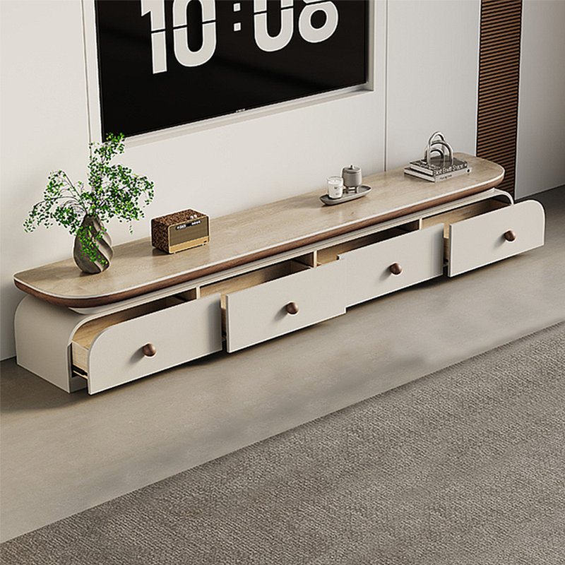 Meuble télé minimaliste moderne de style français, H 15,75 po x L 94,49 po x l 15,75 po