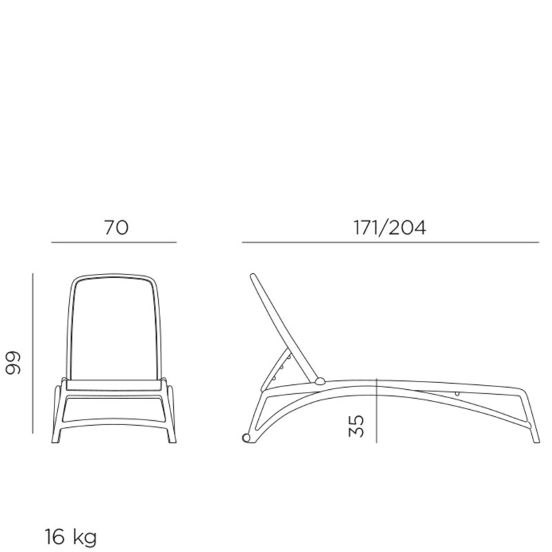 Abryelle 204cm Long Reclining Single Chaise