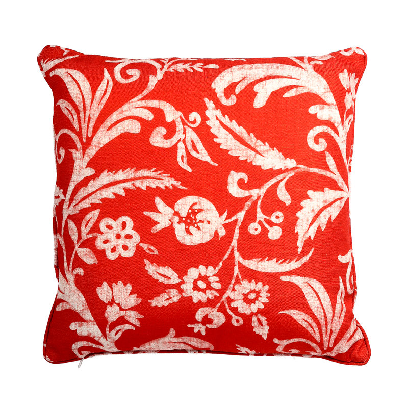 Dublin Square Pillow Cover & Insert, Red