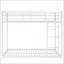 Lit double superposé double au-dessus d'un lit double avec échelle - blanc, peu encombrant pour les petites chambres