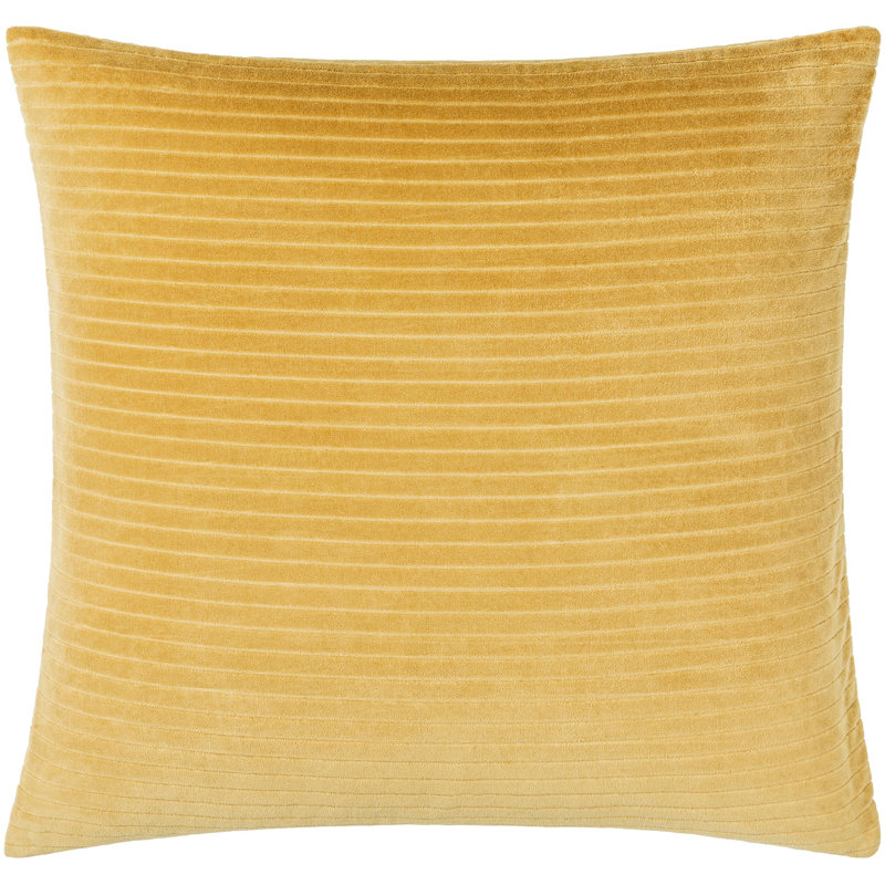 Alda Throw Pillow, 20" x 20", Mustard, Polyester/Polyfill