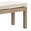 Banc d'extérieur Beli, coussin de siège beige, aluminium brun naturel 57 pouces