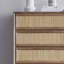 Commode d'appoint simple en bois massif de rotin