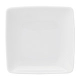 Carré White Porcelain China Butter Dish
