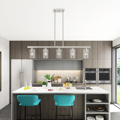 Ingris 5 - Light Dimmable Kitchen Island Square / Rectangle Chandelier