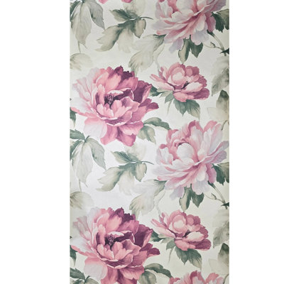 Papier peint floral fleurs de pivoine