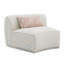 Canapé modulaire beige avec tissu Boucle - élégant, 36,19 po Profondeur, cadre confortable en acier inoxydable,