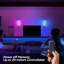 Luminaire mural intelligent à DEL à intensité variable avec télécommande, commande vocale, sélection multicolore
