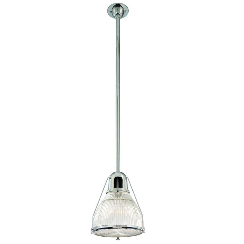 Haverhill 1 - Light Pendant, Polished Nickel, Ribbed