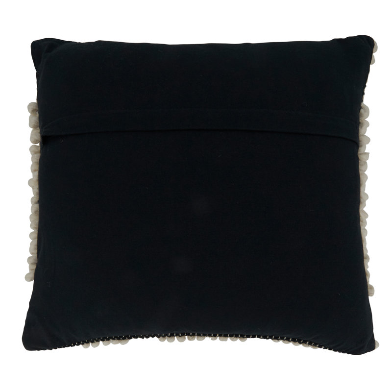 Black and White Cotton Euro Arrow Woven Pillow Cover