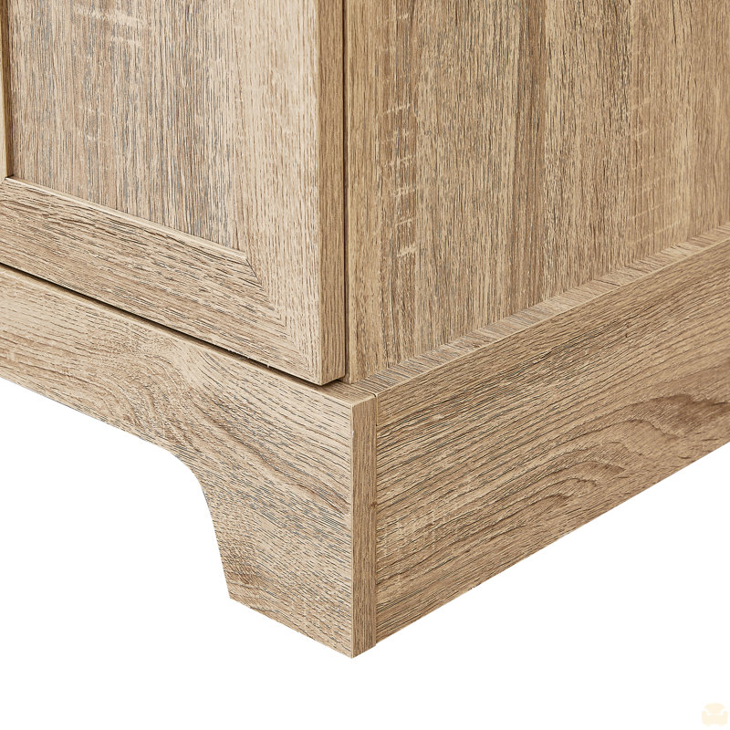 Armoire de rangement avec deux portes, tablette réglable, Brun