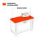 Banc rembourré blanc