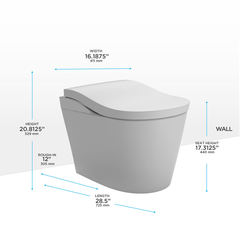 Cotton White High Efficiency Dual Flush Macerating Toilet