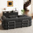 Modular Sectional Sofa Bed With Customizable Layout-535832233