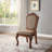 Chateau Fabric & Cherry Finish De Ville Side Chair (Set Of 2)