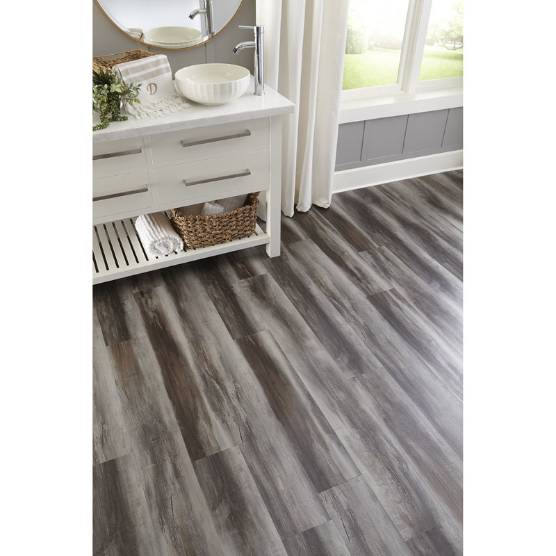 Planche de vinyle de luxe 7,2 po x 60 po x 5 mm Transcendent, Toundra