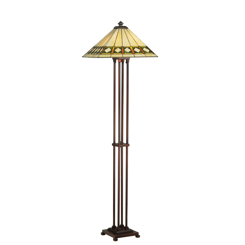 63"H Diamond Band Mission Floor Lamp