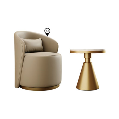 Ensemble de 2 chaises de table en bois fritté et cuir Nappa