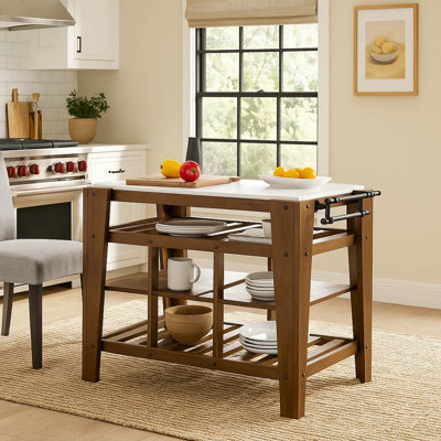 Bramfield Marble Top Kitchen Island