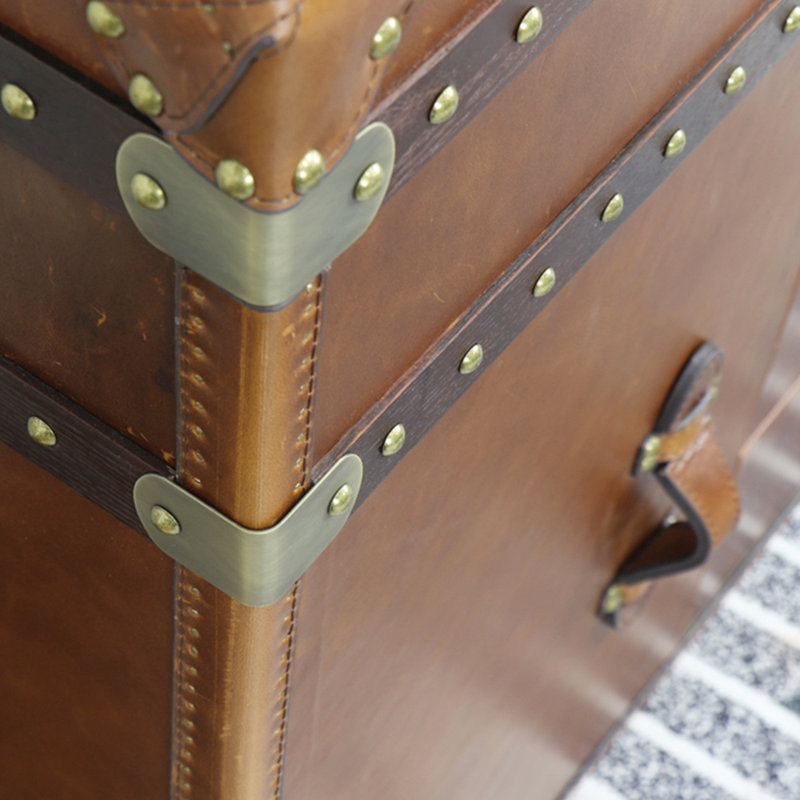 Buffet rétro avec finition en cuir 57,08 po