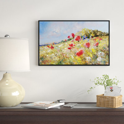 «Painted Poppies on Summer Meadow», reproduction sur toile tendue
