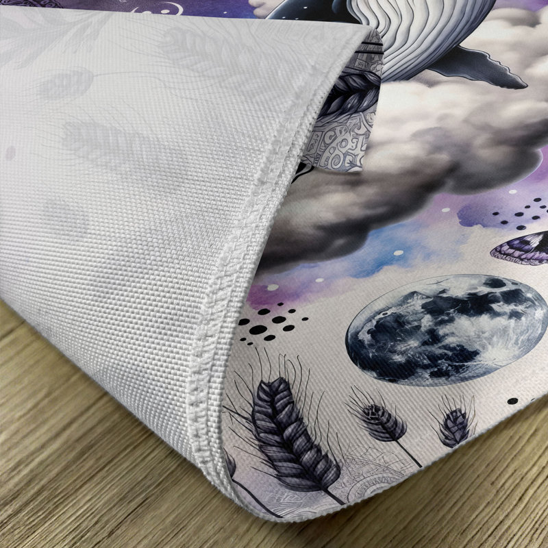 Ensemble de 4 napperons Ambesonne mauve mandala crâne standard lavande foncé indigo