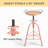 SET OF 3, Patio Balcony Front Porch Bar Set, Cocktail Bistro Bar Height Pub Table & Stools Set, 41" Tall Rustic Industrial Bar Table And 2 Solid Wood Metal Breakfast Stools, Chairs Seat Height 24.4"-28.35", Table Top Dia 23.6"
