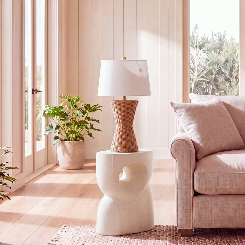 Table d'appoint Abbi, Blanc