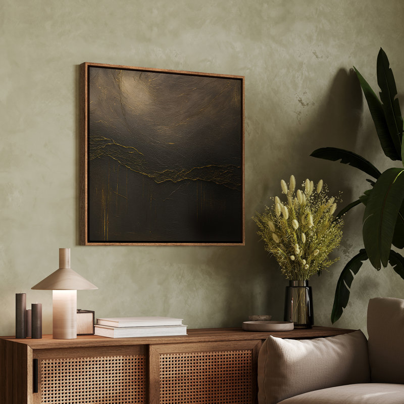 Art mural encadré abstrait rétro antique classique pour chambre à coucher, H 16 po x l 16 po, Naturel