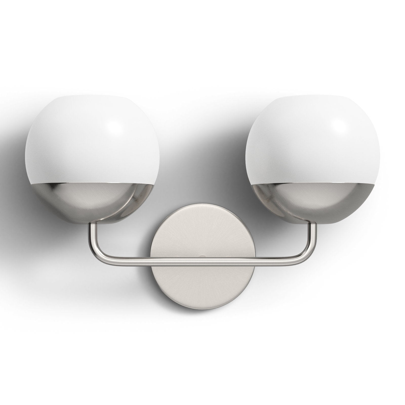 Avoca 2-Light Dimmable Vanity Light, Brushed Nickel
