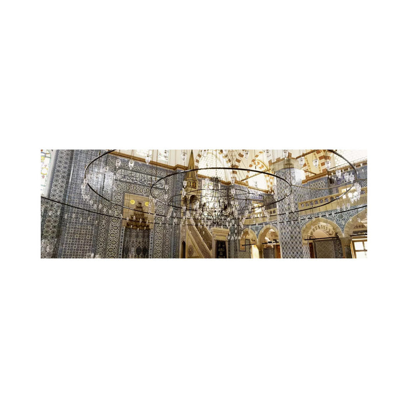 Interiors Of A Mosque, Rustem Pasa Mosque, Istanbul, Turkey - Wrapped Canvas Panoramic Print