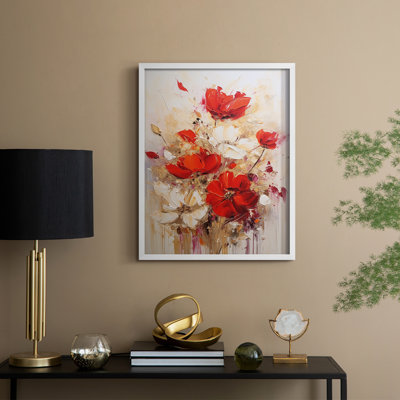 Série FLORAL CCXCI - reproduction encadrée de qualité supérieure - prête à être accrochée - aucun clou requis