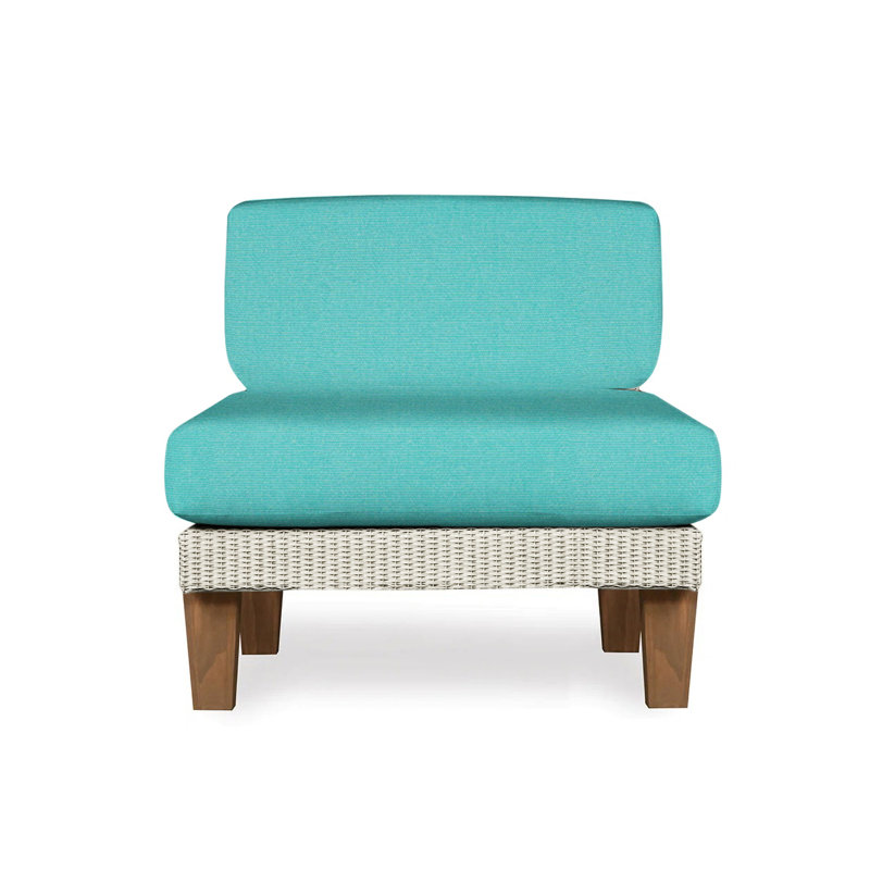 Catalina Outdoor Teak Lounge Chair, Demo Mist, Linen