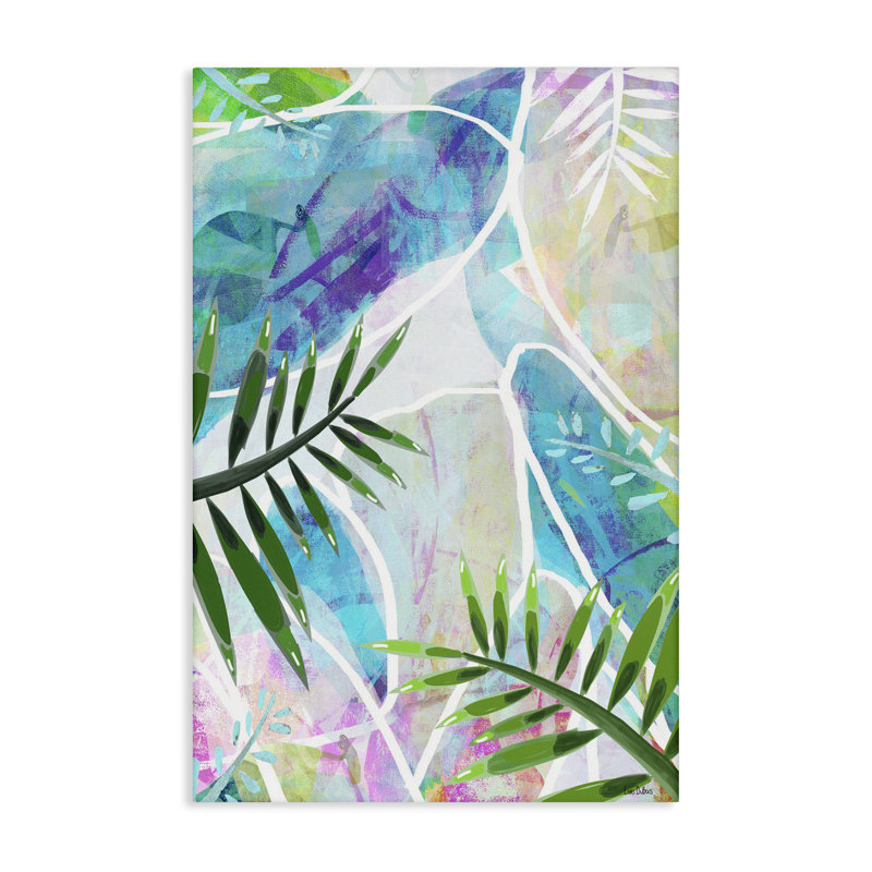 «Layered Tropical Leaves» par Lori Dubois, H 30 po x l 20 po