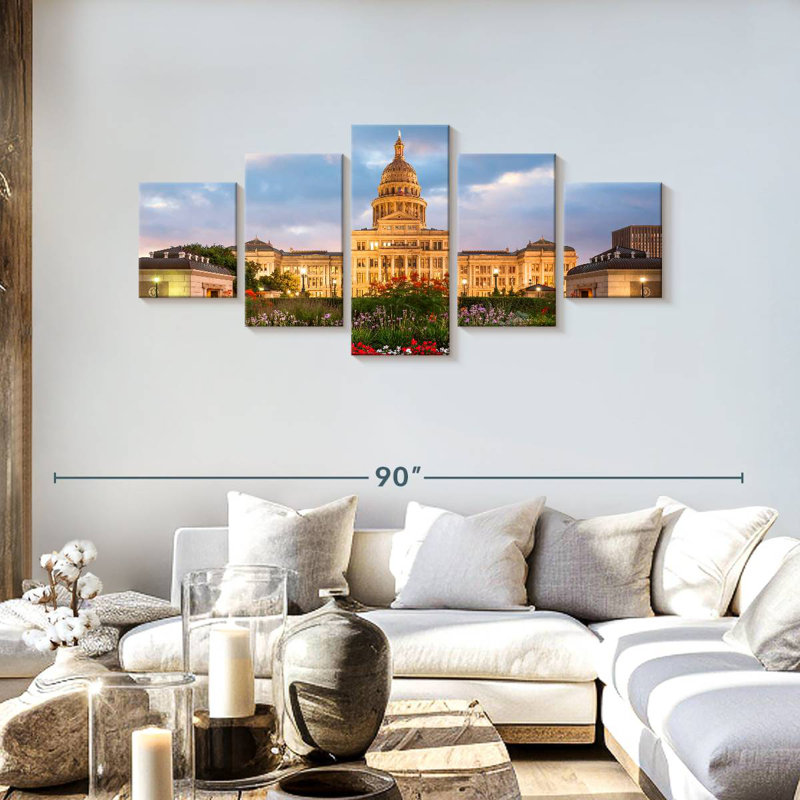 Blooming Texas State Capitol, H 30 po x l 68 po