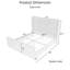 Structure de lit grand tapissier, tête de lit à oreilles 50,7 po avec velours côtelé à rayures verticales, lit plateforme crème sans sommier-958918360